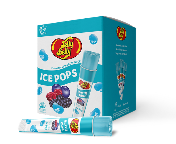 Jelly Belly Berry Blue Ice pops 6 pack (70ml)