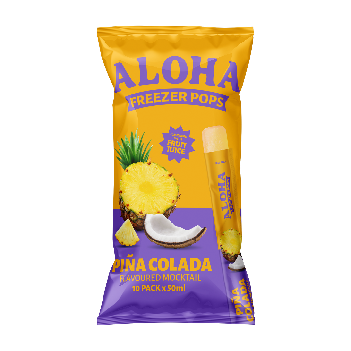 Aloha Piña Colada Freezer Pops 50ml