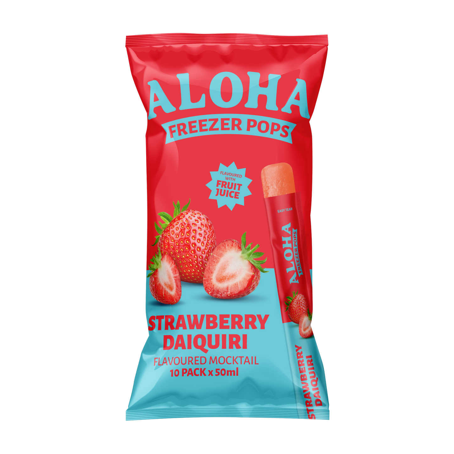Aloha Strawberry Daiquiri Freezer Pops 50ml