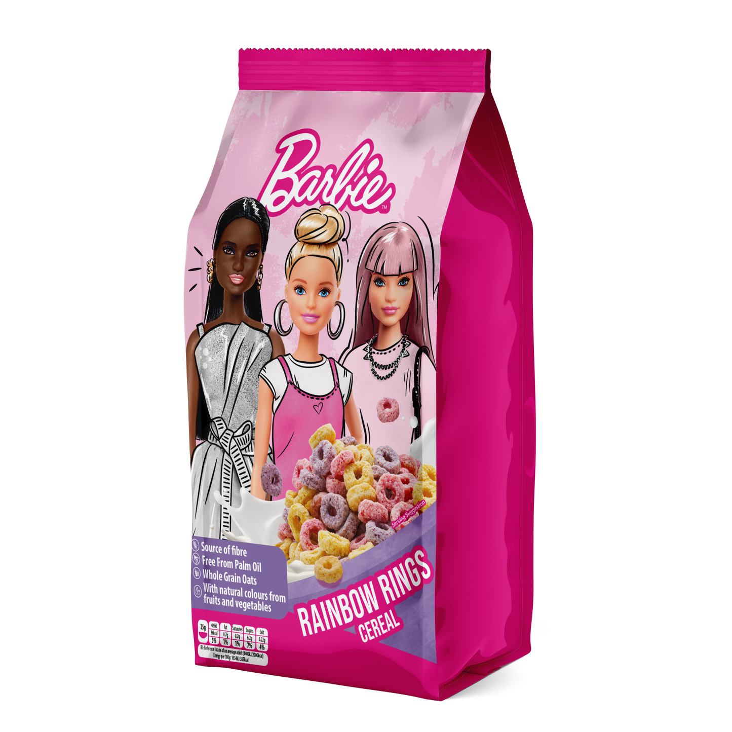 Barbie Fruity Rings Cereal Bag 100g