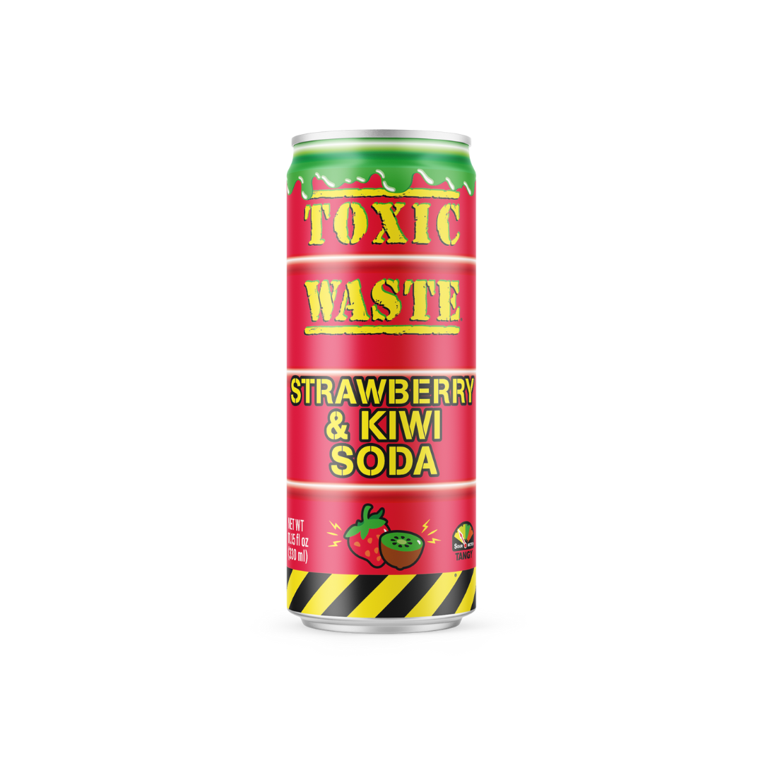Toxic Waste Sour Strawberry Kiwi Soda Can