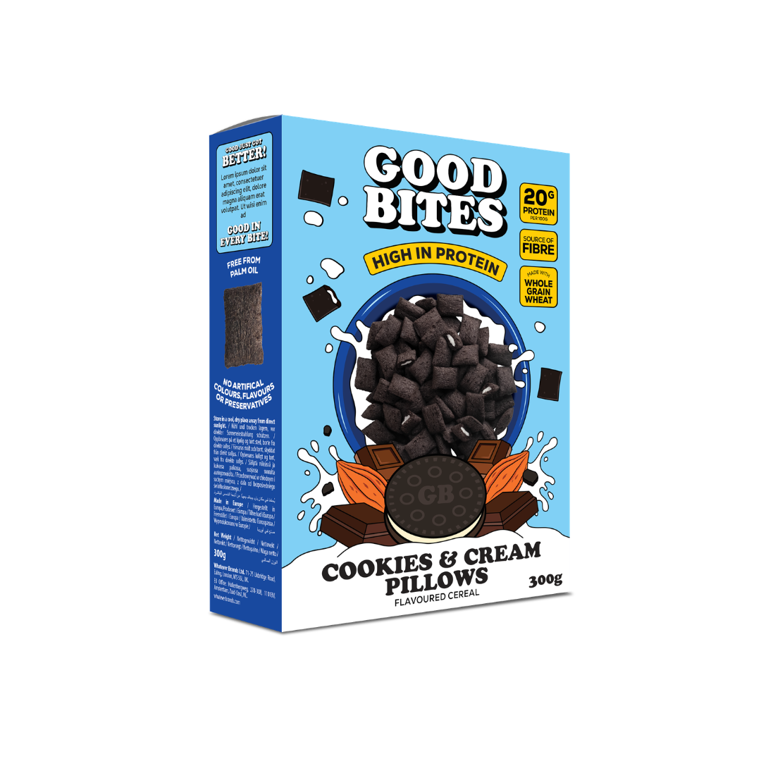 Good Bites of Protein Cookies & Cream Pillows Cereal 300g