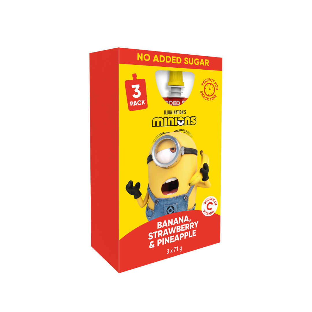 Minions Banana, Strawberry and Pineapple Puree 3 x 71g
