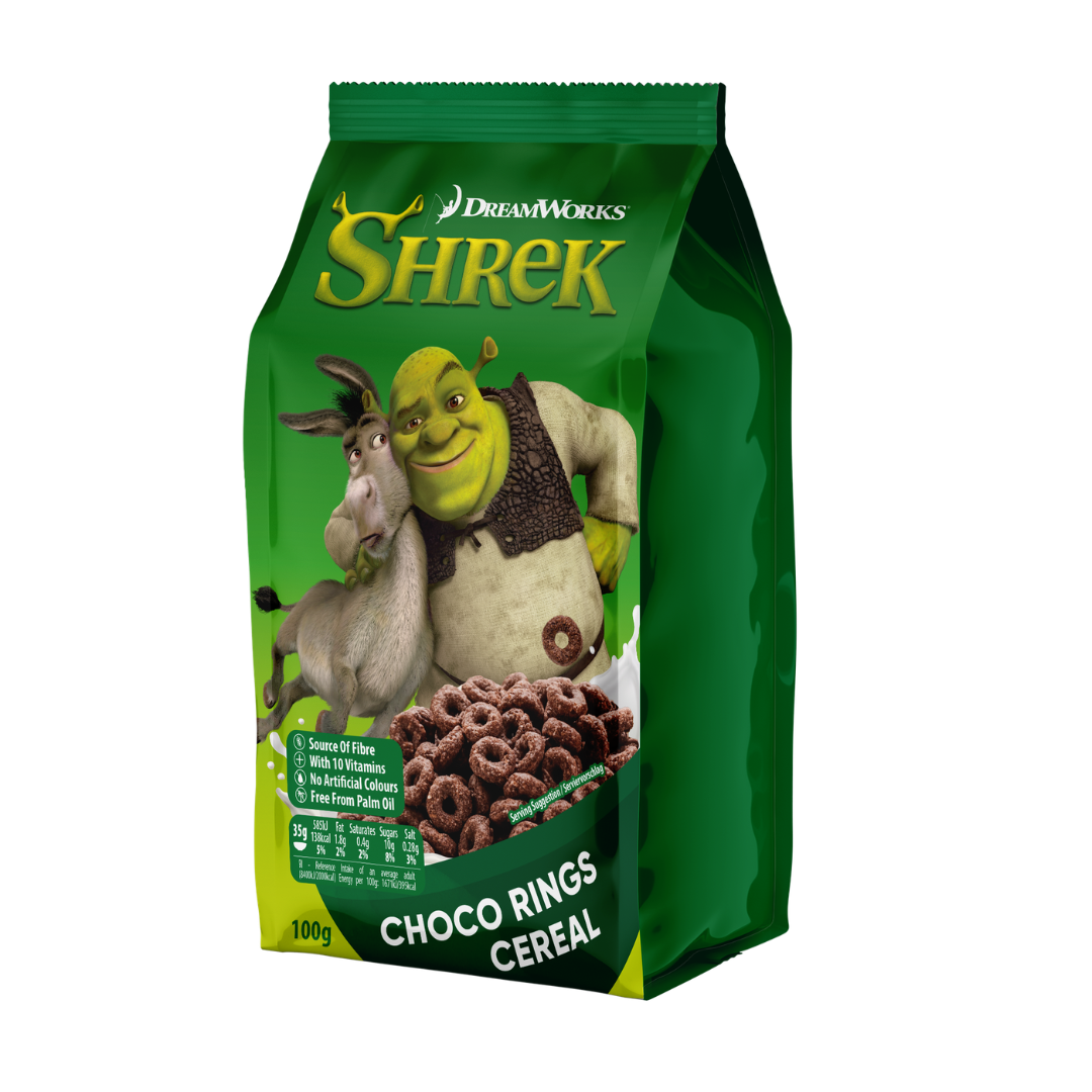 Shrek Choco Rings Cereal with Vitamins Bag 100g