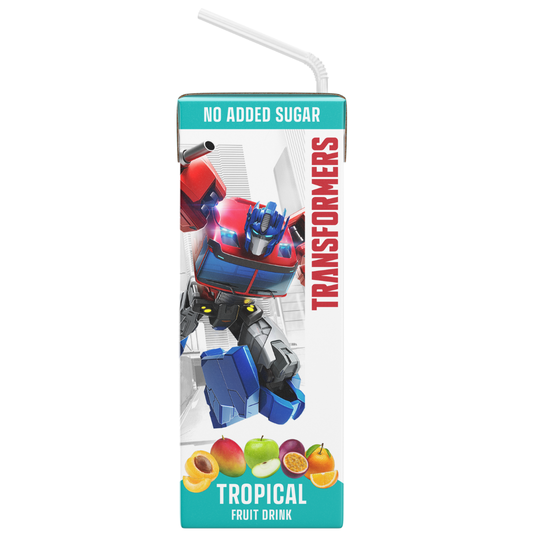 Transformers Tropical No Added Sugar Fruit Tetra Drink 200ml