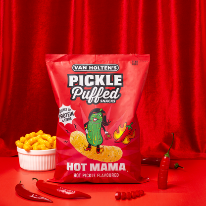 Van Holten's Hot Mama - Hot Pickle Flavour Puffed Snacks