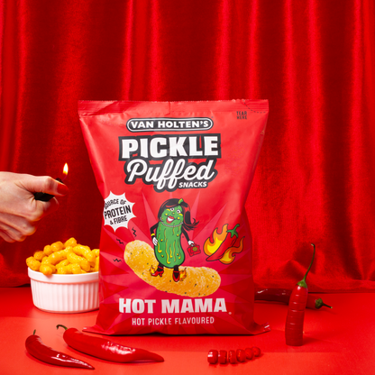 Van Holten's Hot Mama - Hot Pickle Flavour Puffed Snacks