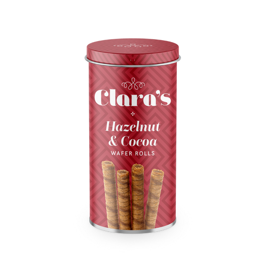 Clara's Selections Hazelnut & Cocoa Wafer Rolls