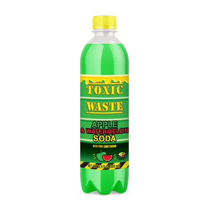 Toxic Waste Sour Green Apple Watermelon Soda Drink