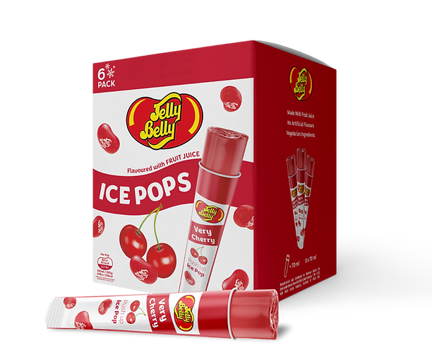 Jelly Belly Very Cherry Ice pops 6 pack (70ml)