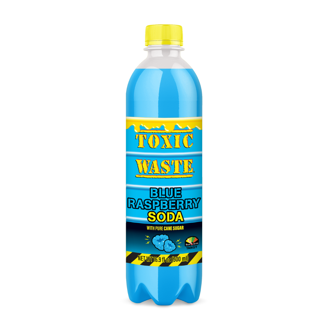 Toxic Waste Sour Blue Raspberry Soda Drink