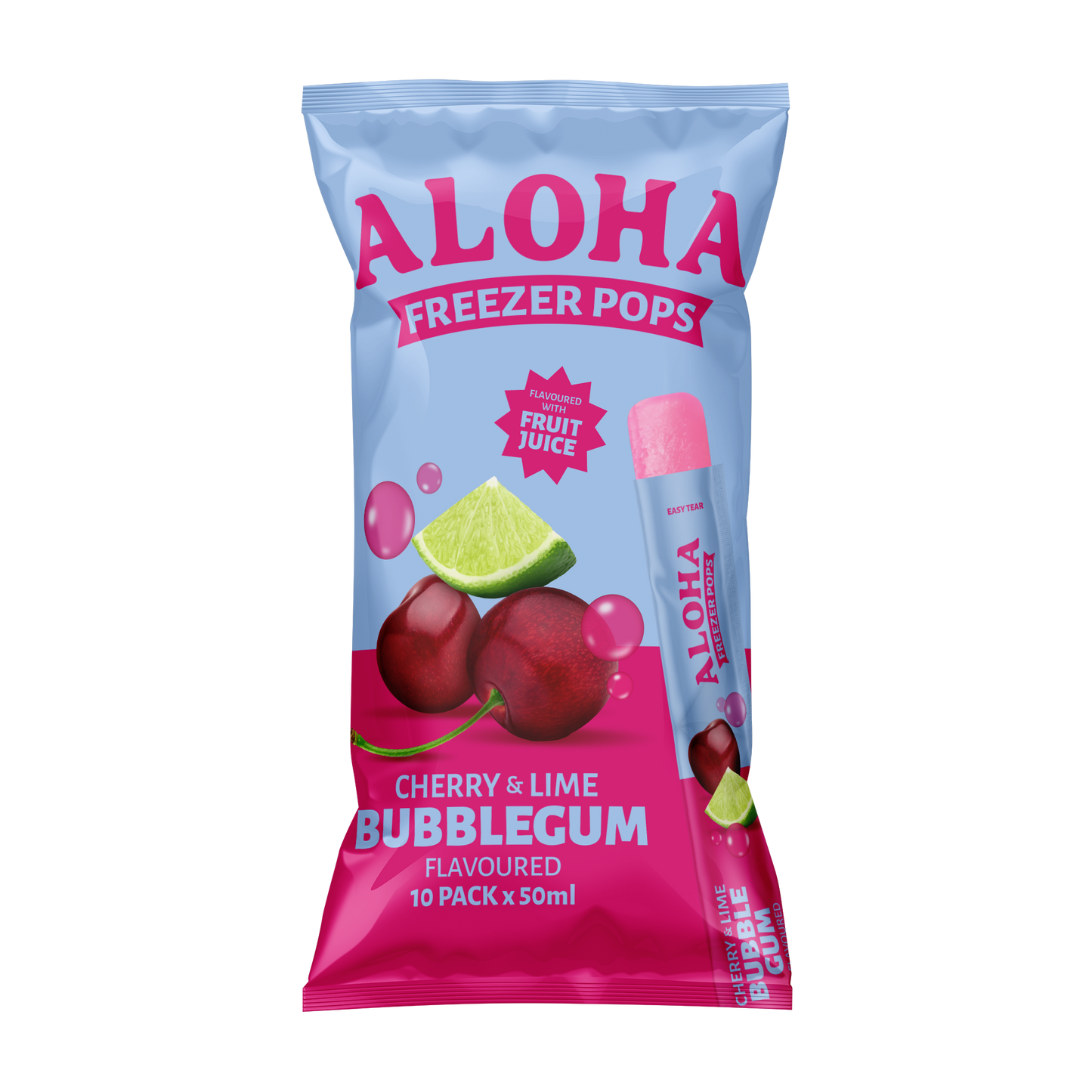 Aloha Bubblegum Freezer Pops 50ml