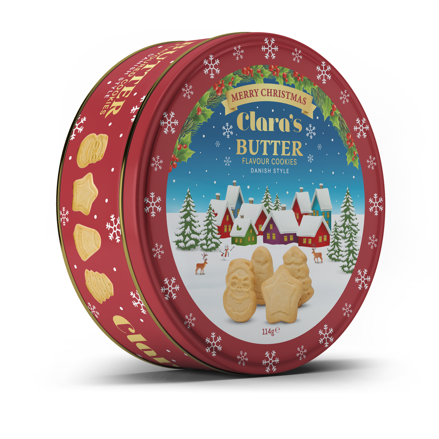 Clara's Christmas Danish Style Butter Cookies 114g