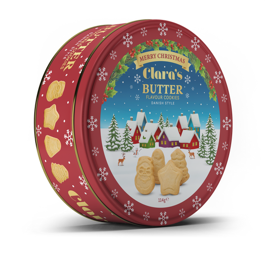 Clara's Christmas Danish Style Butter Cookies 114g