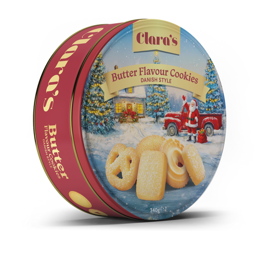 Clara's Christmas Danish Style Butter Cookies 340g