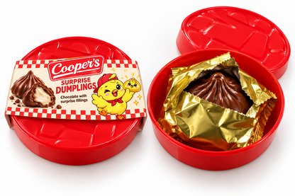 Cooper's single chocolate surprise dumpling in plastic tub