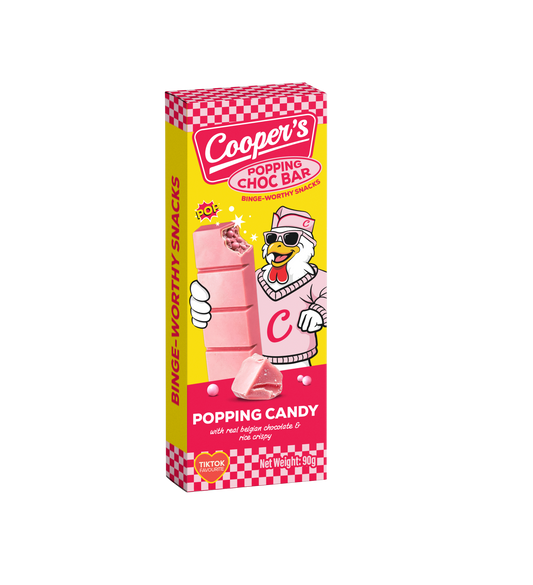 Cooper's choco bar with popping candy