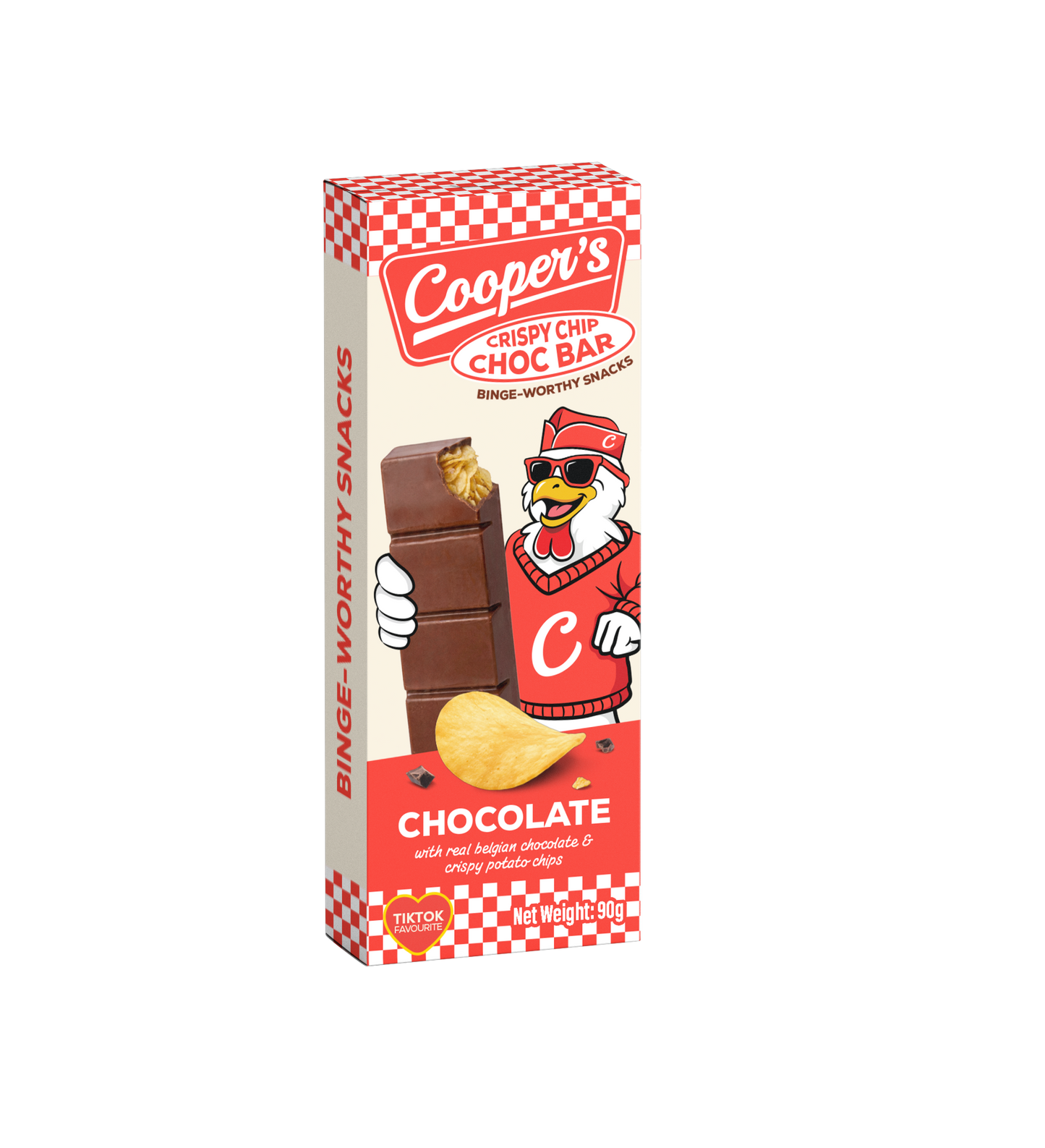 Cooper's Choco bar with potato crisps