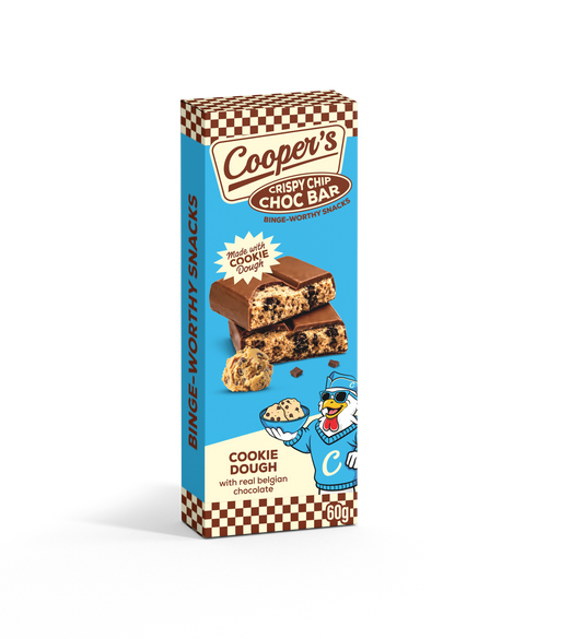 Cooper's choco bar with cookie dough