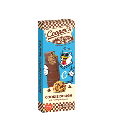 Cooper's choco bar with cookie dough
