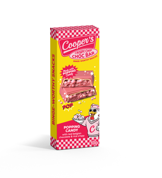 Cooper's choco bar with popping candy