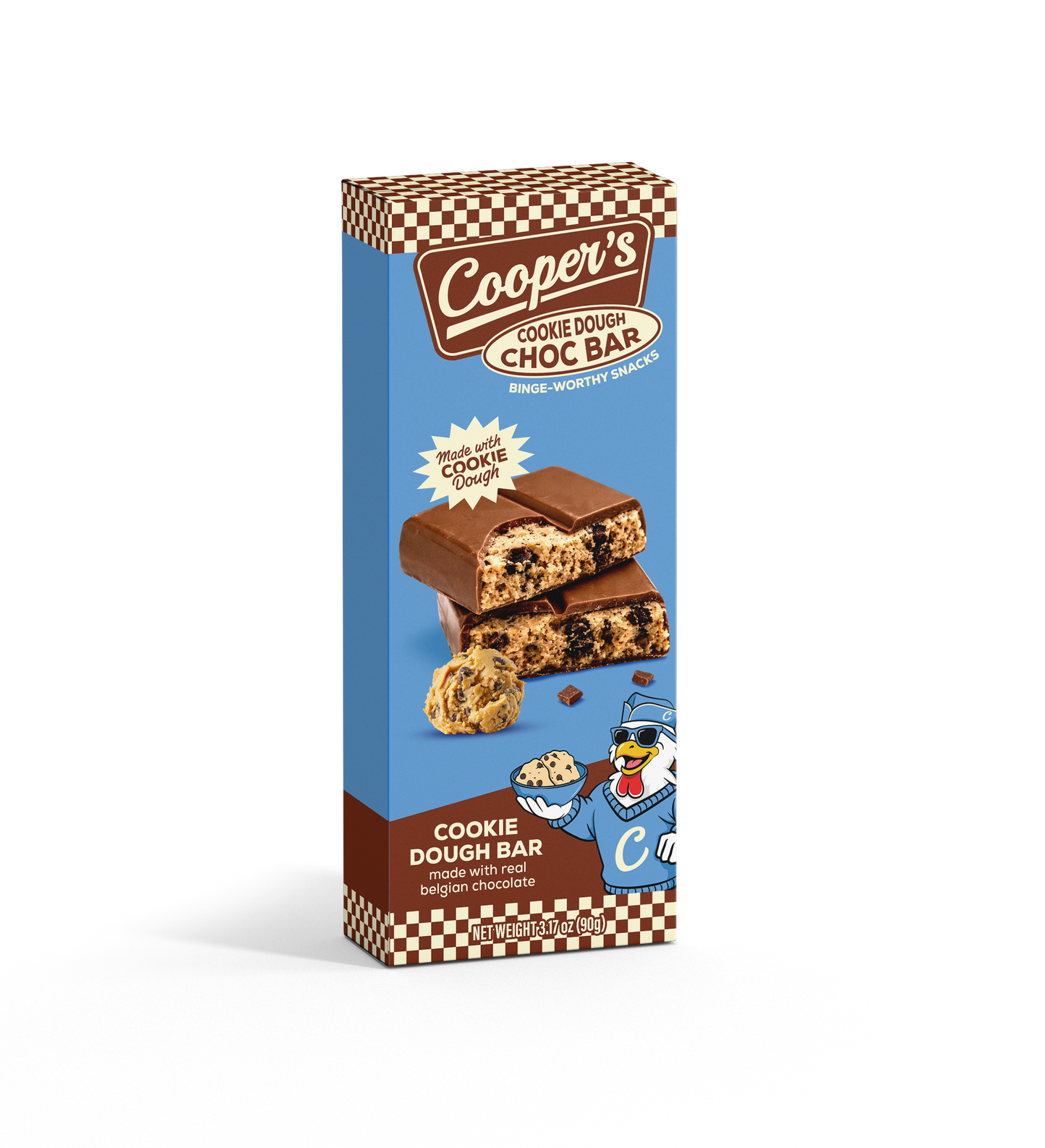 Cooper's choco bar with cookie dough