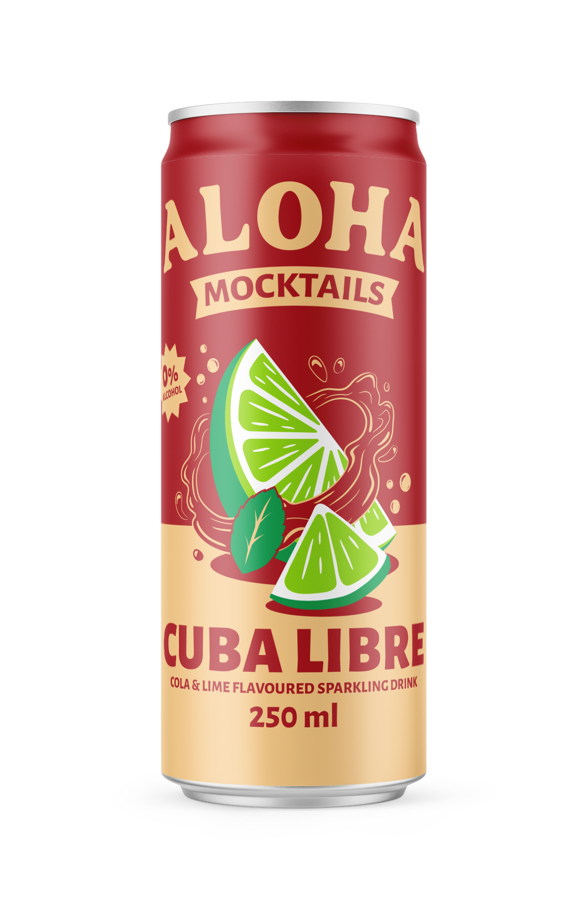 Aloha Cuba Libre Cola and Lime Flavoured Mocktail Drink
