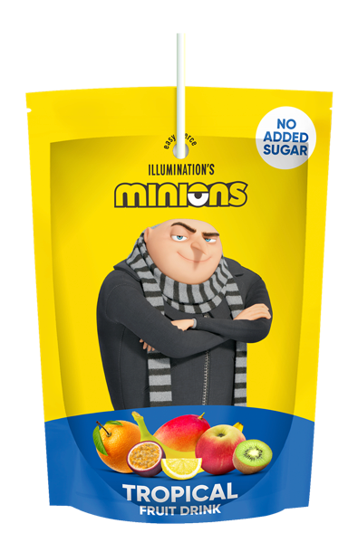 Minions Multi Character No Added Sugar Orange Fruit Drink Pouches 200ml
