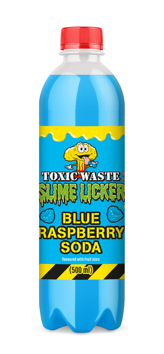 Toxic Waste Slime Licker Sour Blue Raspberry Soda Drink