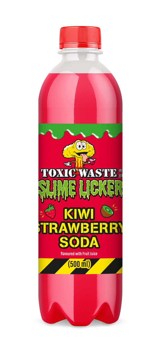 Toxic Waste Slime Licker Sour Strawberry Kiwi Soda Drink