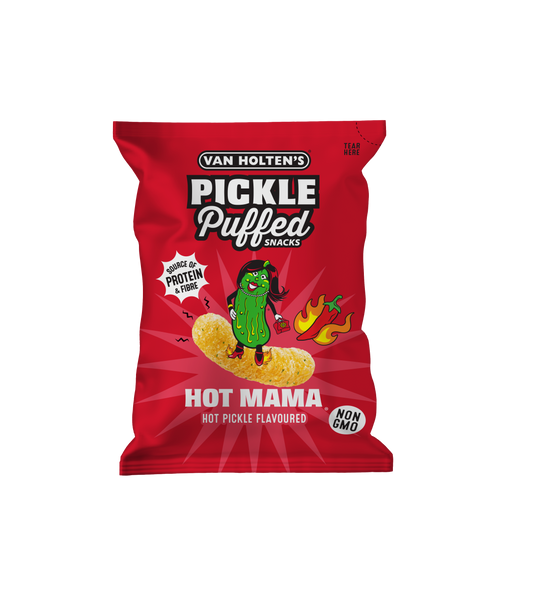 Van Holten's Hot Mama - Hot Pickle Flavour Puffed Snacks