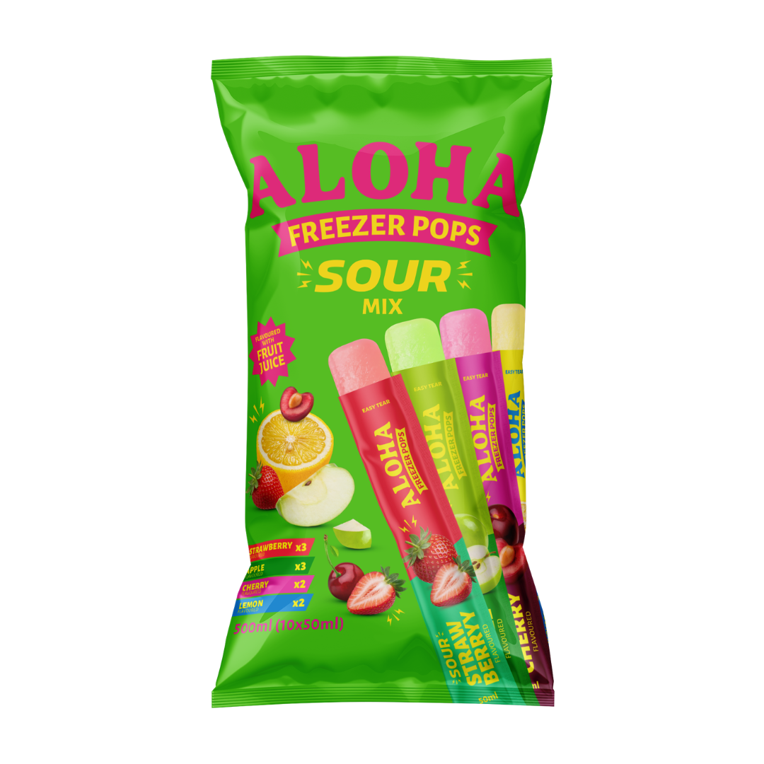 Aloha Mixed Pack Freezer Pops SOUR