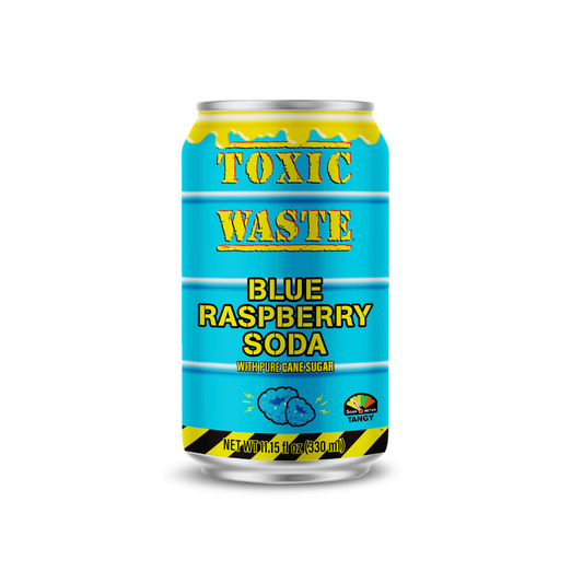 Toxic Waste Sour Blue Raspberry Soda Can