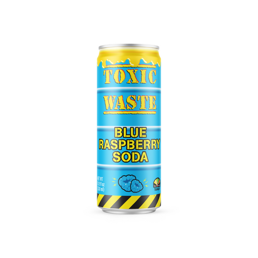 Toxic Waste Sour Blue Raspberry Soda Can