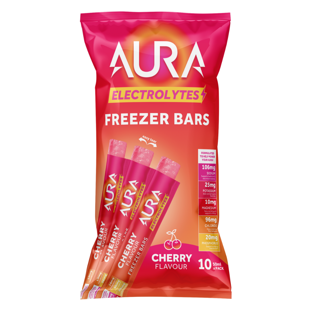 Aura Electrolytes Cherry Freezer Bars