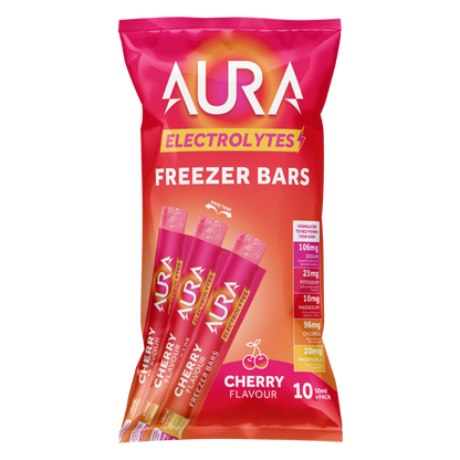 Aura Electrolytes Cherry Freezer Bars