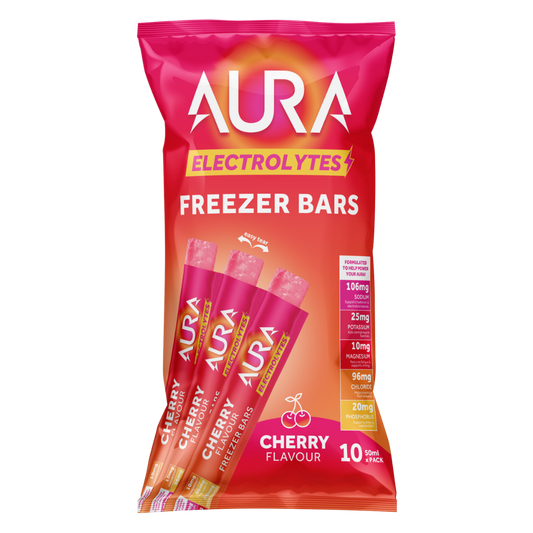 Aura Electrolytes Cherry Freezer Bars