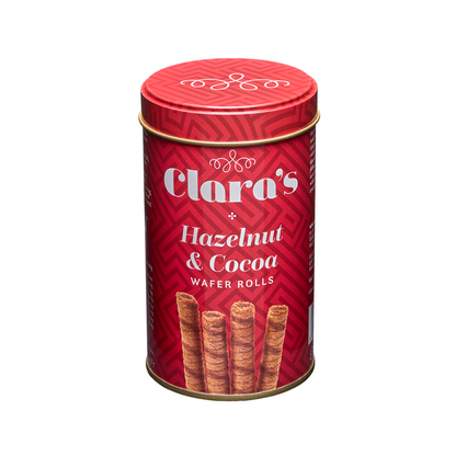 Clara's Hazelnut & Cocoa Wafer Rolls 130g