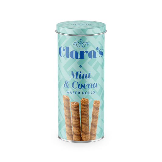 Clara's Selections Mint & Cocoa Wafer Rolls (130g)