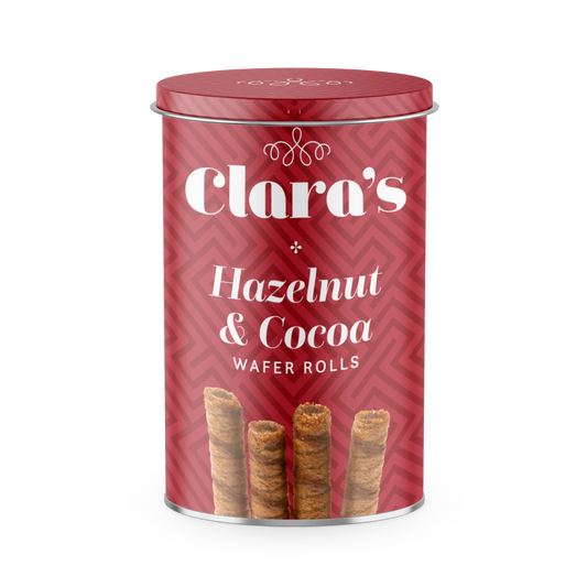 Clara's Selections Hazelnut & Cocoa Wafer Rolls 300g