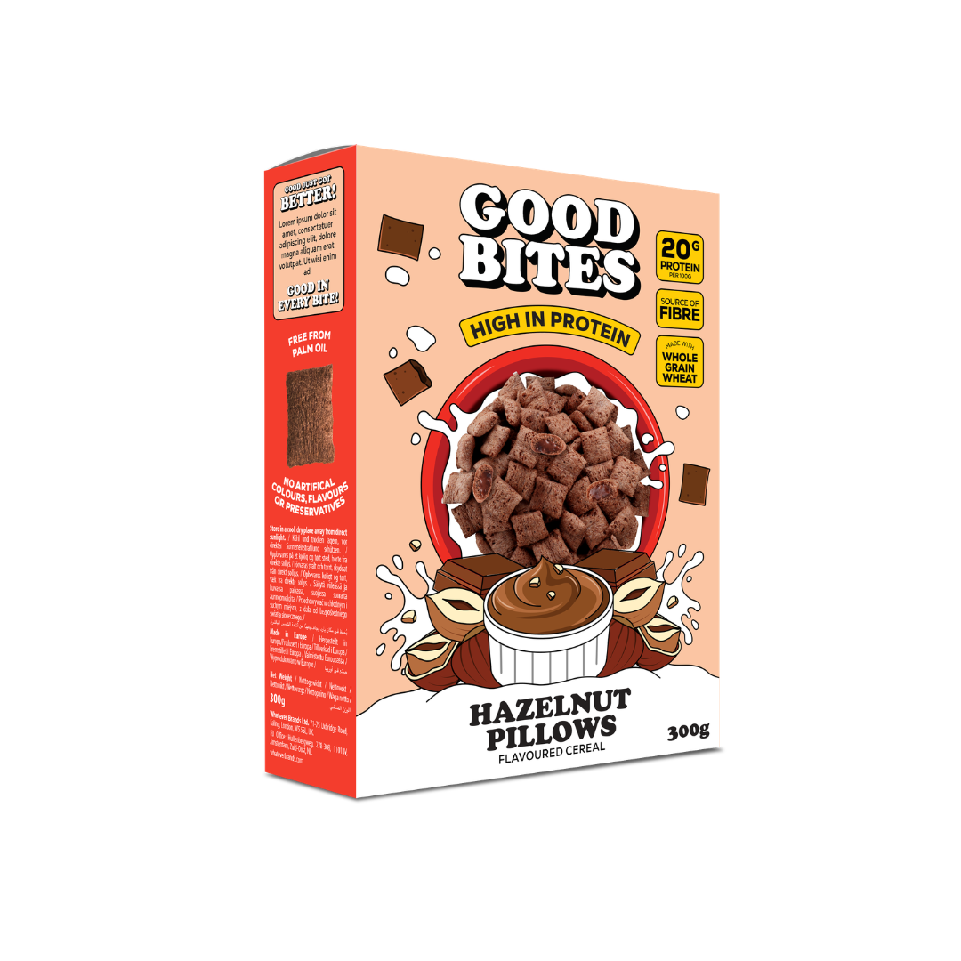 Good Bites of Protein Hazelnut Pillows Cereal 300g (Copy)