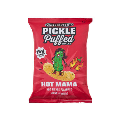 Van Holten's Hot Mama - Hot Pickle Flavour Puffed Snacks