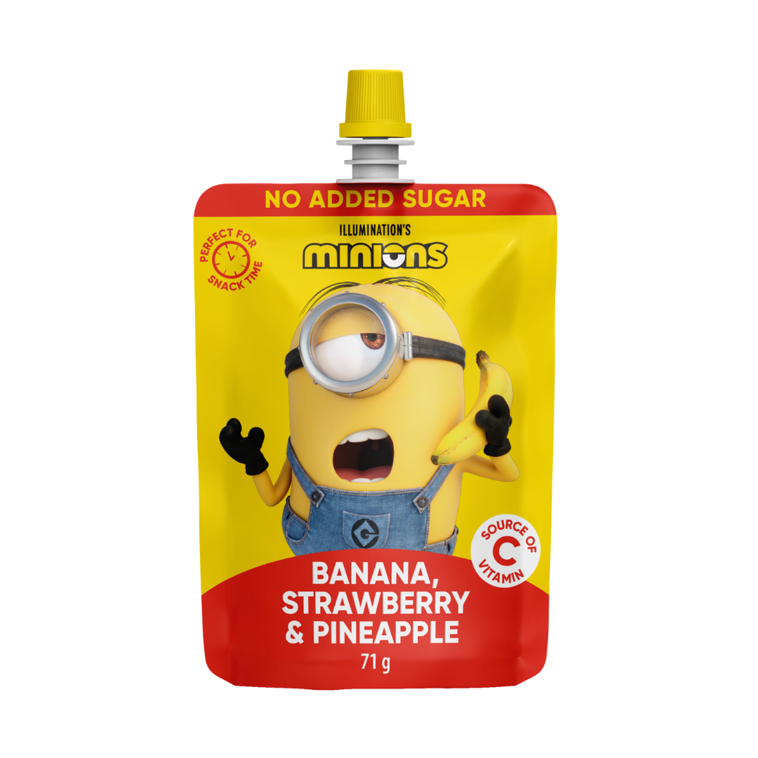 Minions Banana, Strawberry and Pineapple Puree 3 x 71g