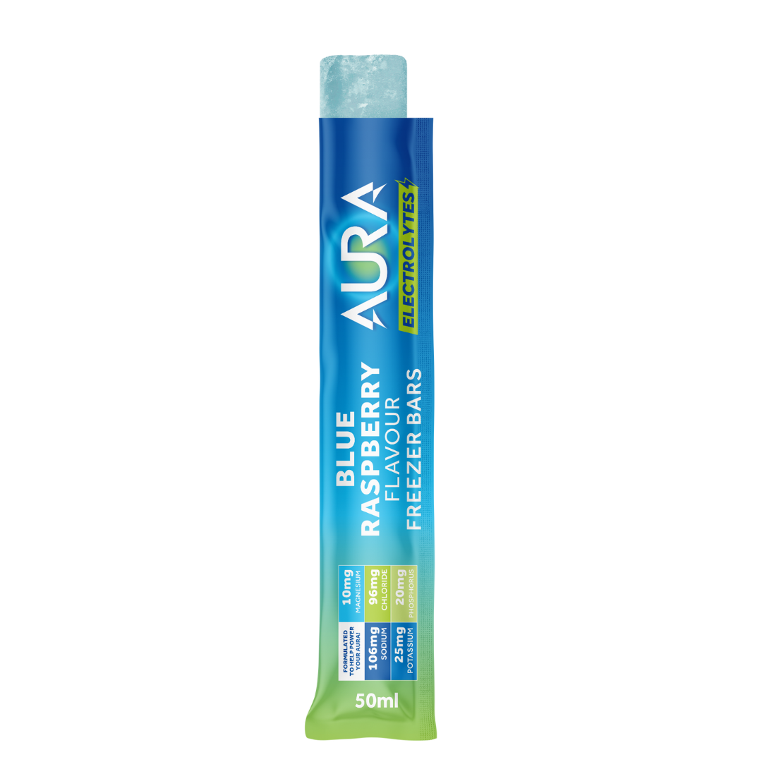 Aura Electrolytes Blue Raspberry Freezer Bars