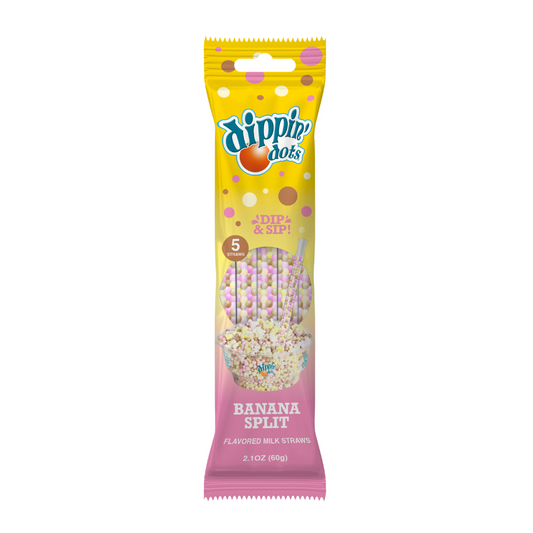 Dippin' Dots Banana Split Milk Straws